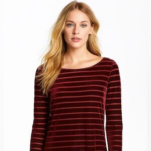 Ralph Lauren M Shirt Red Velvet Burnout